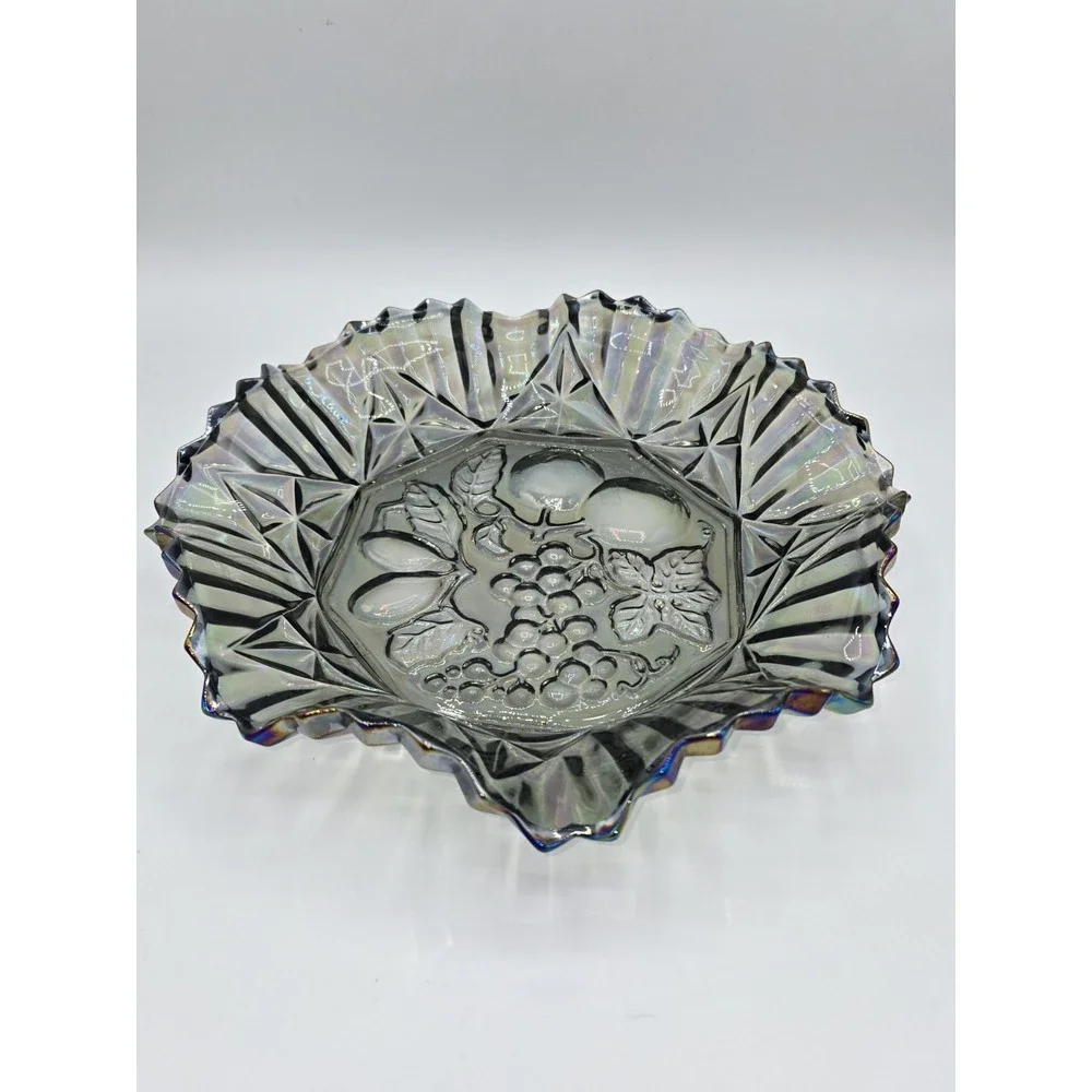 Federal Glass‎ Pioneer Smoke Iridescent Carnival Glass 11